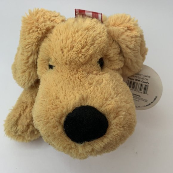 Dan Dee Puppy Dog Plush Stuffed Animal Red Love Heart Gingham Plaid Bow - Picture 9 of 9